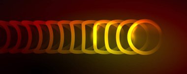 Neon parlak daireler soyut arkaplan, teknoloji enerji alanı ışık konsepti, soyut arkaplan duvar kağıdı tasarımı