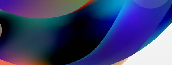 Fluid Abstract Background Shapes Circle Flowing Design Wallpaper Banner Background — Stockvector
