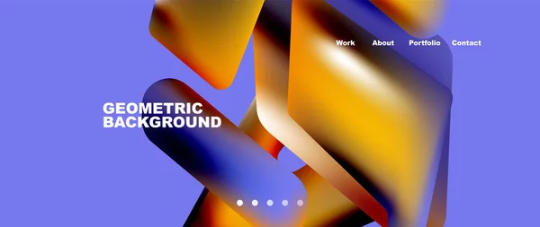 Colorful Geometric Background Landing Page Vector Illustration Wallpaper Banner Background — Stok Vektör