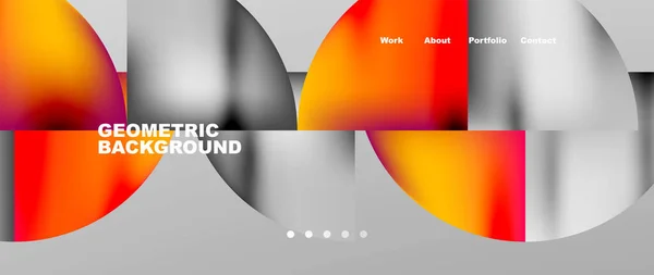 円と丸い要素壁紙 バナー ランディングページ 壁アート 招待状 プリントの抽象的な背景デザイン — ストックベクタ