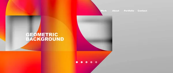 Fond Abstrait Géométrique Minimal Cercle Design Ligne Modèle Entreprise Techno — Image vectorielle