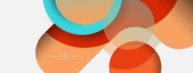 Yaratıcı geometrik duvar kağıdı. Asgari soyut arkaplan. Duvar kağıdı arkaplanı veya iniş sayfası için daire bileşimi vektör çizimi