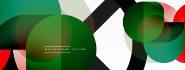 Yaratıcı geometrik duvar kağıdı. Asgari çember üçgen ve kare çizgi soyut arkaplan. Duvar kağıdı afişi veya iniş sayfası için vektör illüstrasyonu