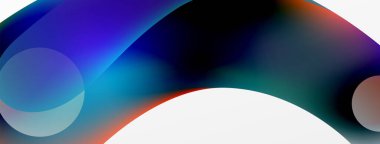 Fluid abstract background. Liquid color gradients composition. Round shapes and circle flowing design for wallpaper, banner, background or landing