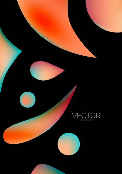 Fluid Shapes Vertical Wallpaper Background Vector Illustration Banner Background Landing — Stock Vector