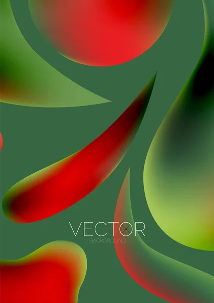 Fluid Shapes Vertical Wallpaper Background Vector Illustration Banner Background Landing — Vector de stock