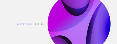 Yaratıcı geometrik duvar kağıdı. Asgari soyut arkaplan. Duvar kağıdı arkaplanı veya iniş sayfası için daire ve dalga kompozisyon vektör çizimi