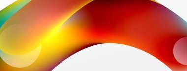 Fluid abstract background, round shapes and circle flowing design for wallpaper, banner, background or landing