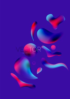 Fluid shapes vertical wallpaper background. Vector illustration for banner background or landing page