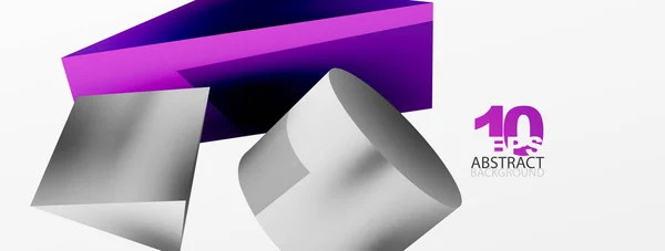 Векторний Абстрактний Фон Формує Трикутник Циліндр Модний Технологічний Бізнес Шаблон — стоковий вектор
