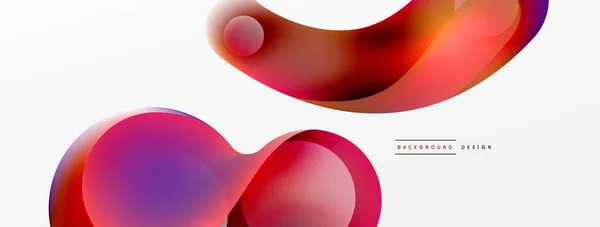 Fluid Abstract Background Shapes Circle Flowing Design Wallpaper Banner Background — Stock vektor