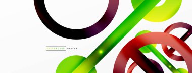 Minimum geometrik soyut arkaplan. Çember, çizgi ve yuvarlak şekiller tasarımı. Duvar kağıdı, afiş, arkaplan veya iniş için moda tekno iş şablonu