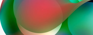 Fluid abstract background, round shapes and circle flowing design for wallpaper, banner, background or landing