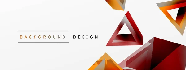 Triangle Abstract Background Vector Basic Shape Technology Business Concept Composition — Wektor stockowy