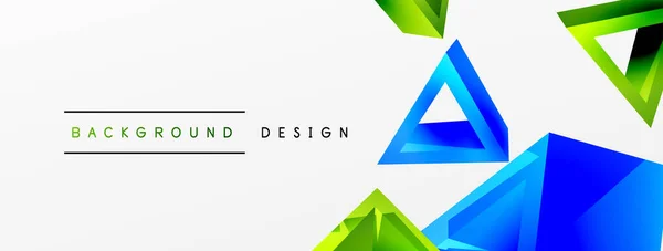 Triangle Abstract Background Vector Basic Shape Technology Business Concept Composition — ストックベクタ