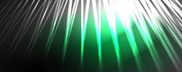 Promienie Świetlne Linie Neonów Abstrakcyjne Tło Ilustracja Wektorowa Tapety Sztandar — Wektor stockowy
