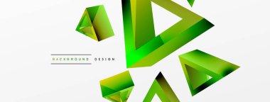 Üçgen soyut arkaplan. 3D vektör temel biçim teknolojisi veya iş konsepti bileşimi. Duvar kağıdı, afiş, arkaplan veya iniş için moda tekno iş şablonu