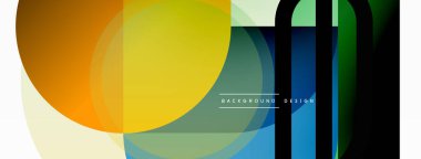 Yaratıcı geometrik duvar kağıdı. Asgari çember üçgen ve kare çizgi soyut arkaplan. Duvar kağıdı afişi veya iniş sayfası için vektör illüstrasyonu