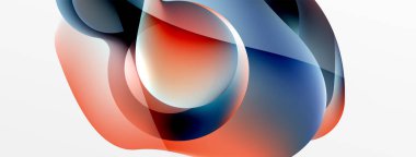 Fluid abstract background, round shapes and circle flowing design for wallpaper, banner, background or landing