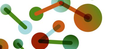 Soyut arkaplan. Yuvarlak noktalar çizgilerle birleşti. Duvar kağıdı, afiş, arkaplan veya iniş için moda tekno iş şablonu