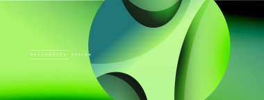 Yaratıcı geometrik duvar kağıdı. Asgari soyut arkaplan. Duvar kağıdı arkaplanı veya iniş sayfası için daire ve dalga kompozisyon vektör çizimi