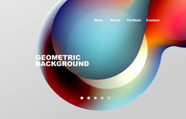 Abstract liquid background for your landing page design. Web page for website or mobile app wallpaper