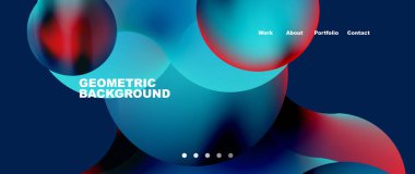 Liquid shapes with flowing gradient colors. Round elements and circles. Vector illustration for wallpaper, banner, background, leaflet, catalog, cover, flyer