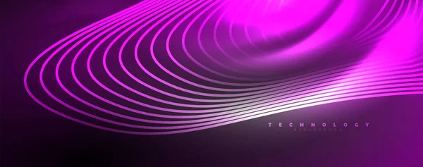 Linie Neonowe Techno Dynamiczny Ruch Elektryczny Koncepcja Prędkości Szablony Tapety — Wektor stockowy