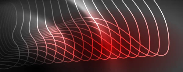 テクノネオン波線 動的電気運動 速度の概念 バナー ランディングページ 壁アート 招待状 プリントのためのテンプレート — ストックベクタ