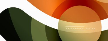 Yaratıcı geometrik duvar kağıdı. Asgari soyut arkaplan. Duvar kağıdı arkaplanı veya iniş sayfası için daire dalga ve yuvarlak şekiller kompozisyon vektör çizimi