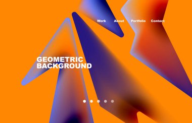 Broken pieces abstract background. Trendy background for your landing page design, concept of web page design for website and mobile website