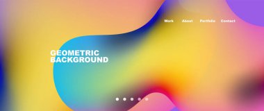 Flowing gradient colors and round elements and circles. Vector illustration for wallpaper, banner, background, leaflet, catalog, cover, flyer