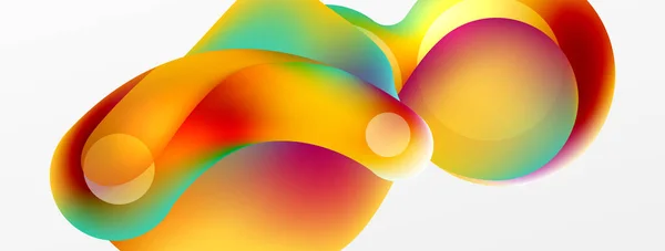 Fluid Abstract Background Shapes Circle Flowing Design Wallpaper Banner Background — Stockvektor