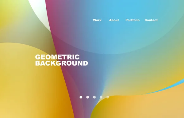 Abstract Liquid Background Your Landing Page Design Web Page Website — Vettoriale Stock