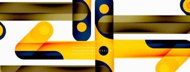 Renkli dinamik kompozisyon. Duvar kağıdı, afiş veya iniş için geometrik yaratıcı arkaplan