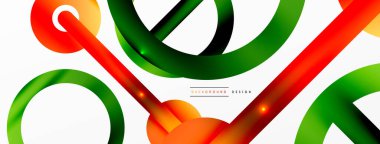 Minimum geometrik soyut arkaplan. Çember, çizgi ve yuvarlak şekiller tasarımı. Duvar kağıdı, afiş, arkaplan veya iniş için moda tekno iş şablonu