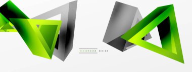 3d üçgen soyut arkaplan. Temel şekil teknolojisi ya da iş konsepti bileşimi. Duvar kağıdı, afiş, arkaplan veya iniş için moda tekno iş şablonu