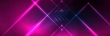 Neon parlayan sıvı dalga çizgileri, sihirli enerji uzay ışığı konsepti. Duvar kağıdı, afiş, arkaplan, broşür, katalog, kapak, broşür