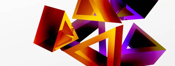 Triangle Abstract Background Basic Shape Technology Business Concept Composition Trendy — 스톡 벡터