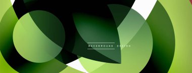 Yaratıcı geometrik duvar kağıdı. Asgari soyut arkaplan. Duvar kağıdı arkaplanı veya iniş sayfası için daire dalga ve yuvarlak şekiller kompozisyon vektör çizimi