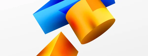 Vector Abstract Background Shapes Triangle Cylinder Trendy Techno Business Template —  Vetores de Stock
