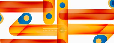 Renkli dinamik kompozisyon. Duvar kağıdı, afiş veya iniş için geometrik yaratıcı arkaplan