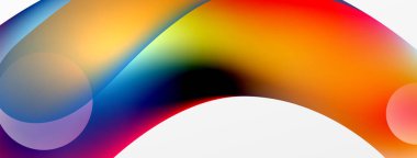 Fluid abstract background, round shapes and circle flowing design for wallpaper, banner, background or landing