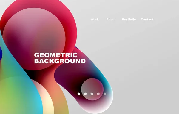 Abstract Liquid Background Your Landing Page Design Web Page Website — 图库矢量图片
