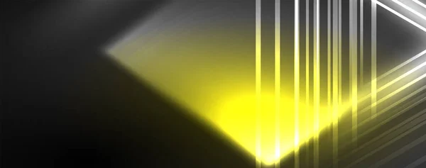 Неоновые Светящиеся Линии Углы Магическая Энергетическая Концепция Космического Света Векторная — стоковый вектор