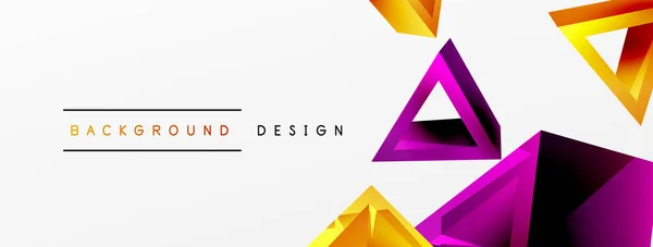 Triangle Abstract Background Vector Basic Shape Technology Business Concept Composition — Vettoriale Stock