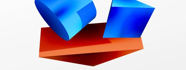 Metallic Shape Vector Geometric Background Trendy Techno Business Template Wallpaper — Διανυσματικό Αρχείο