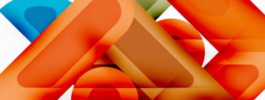 Kare ve daire en az soyut arkaplan. Duvar kağıdı afişi için vektör illüstrasyonu