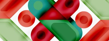 Kare ve daire en az soyut arkaplan. Duvar kağıdı afişi için vektör illüstrasyonu