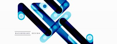 Renkli dinamik kompozisyon. Duvar kağıdı, afiş veya iniş için geometrik yaratıcı arkaplan